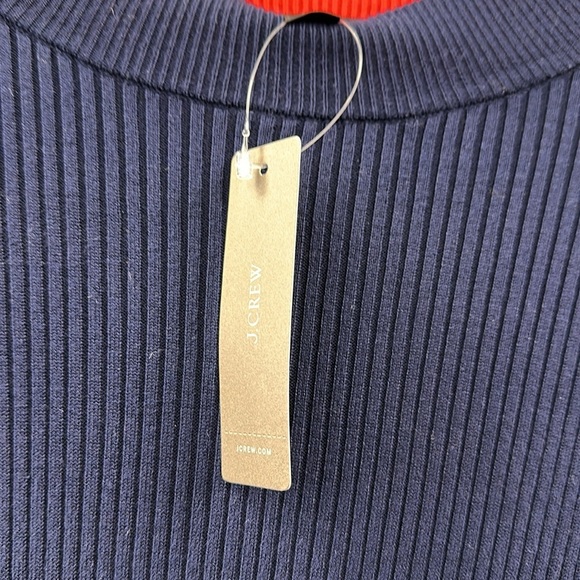 J CREW Ribbed sweater-dress In Navy Blue Size Medium - Picture 4 of 10